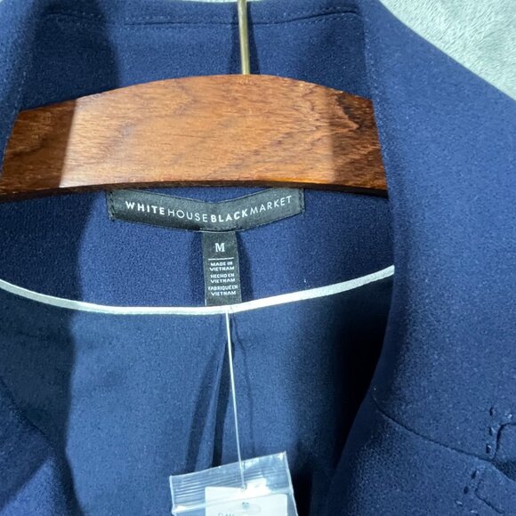 WHITE HOUSE BLACK MARKET *NEW* Femme Peacoat Officer Blue Sz Medium Gold Button - Picture 4 of 12